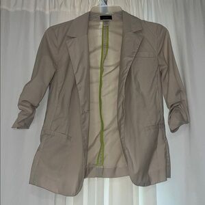 mark. Beige Blazer quarter sleeve